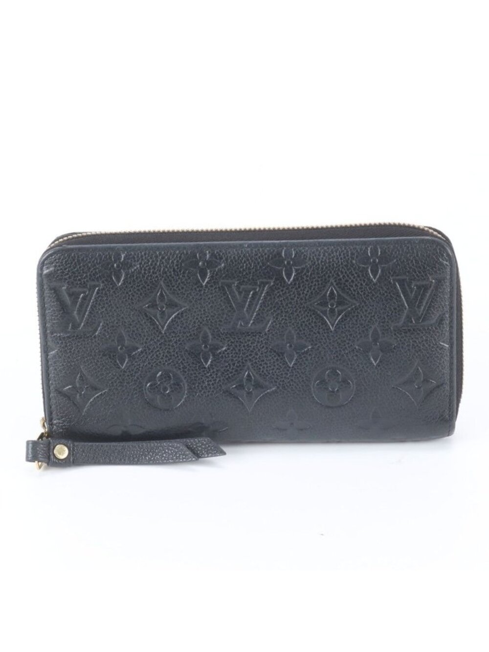 Louis Vuitton Monogram Empreinte Zippy Wallet Leather Black